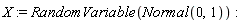 X := RandomVariable(Normal(0, 1))