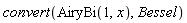convert(AiryBi(1, x), Bessel)