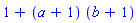 1+(a+1)*(b+1)
