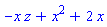-x*z+x^2+2*x