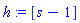 h := [s-1]