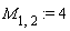 M[1, 2] := 4