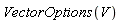 VectorOptions(V)