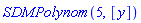 SDMPolynom(5, [y])