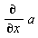 diff(a, x)