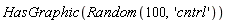 HasGraphic(Random(100, 'cntrl'))