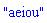 "aeiou"