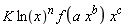 K*ln(x)^n*f(a*x^b)*x^c