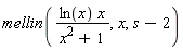 mellin(ln(x)*x/(x^2+1), x, s-2)