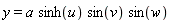 y = a*sinh(u)*sin(v)*sin(w)