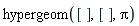 hypergeom([], [], Pi)