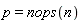 p = nops(n)