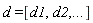 d = [d1, d2, () .. ()]