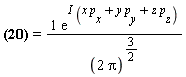 Physics:-Bracket(Physics:-Bra(R, x, y, z), Physics:-Ket(P, p[x], p[y], p[z])) = exp(I*(x*p[x]+y*p[y]+z*p[z]))/(2*Pi)^(3/2)