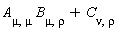 A[mu, mu]*B[mu, rho]+C[nu, rho]