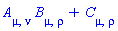 A[mu, nu]*B[mu, rho]+C[mu, rho]