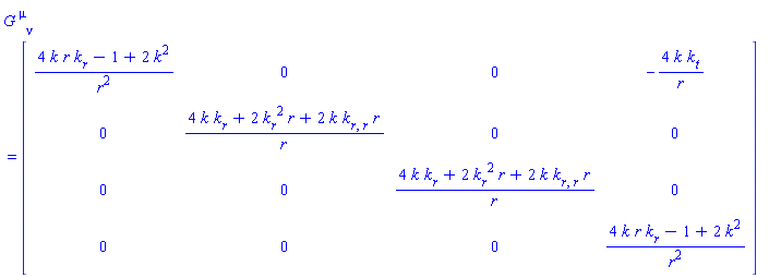 Physics:-Einstein[`~mu`, nu] = Matrix(%id = 18446790986282466710)