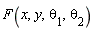 F(x, y, theta[1], theta[2])