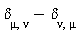 delta[mu, nu]-delta[nu, mu]