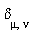 delta[mu, nu]