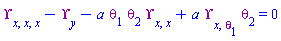 diff(diff(diff(Upsilon(x, y, theta[1], theta[2]), x), x), x)-(diff(Upsilon(x, y, theta[1], theta[2]), y))-a*Physics:-`*`(theta[1], theta[2], diff(diff(Upsilon(x, y, theta[1], theta[2]), x), x))+a*Physics:-`*`(Physics:-diff(diff(Upsilon(x, y, theta[1], theta[2]), x), theta[1]), theta[2]) = 0