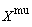 X^mu