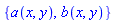 {a(x, y), b(x, y)}