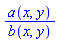 a(x, y)/b(x, y)