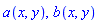 a(x, y), b(x, y)