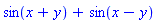 sin(x+y)+sin(x-y)