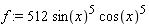 f := 512*sin(x)^5*cos(x)^5