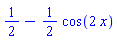 1/2-(1/2)*cos(2*x)