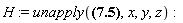 H:=unapply(?,x,y,z):