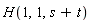 H(1, 1, s+t)