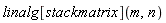 linalg[stackmatrix](m, n)
