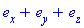 Vector[column]([[1], [1], [1]], ["x", "y", "z"])
