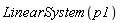 LinearSystem(p1)