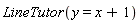 LineTutor(y = x+1)
