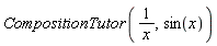 CompositionTutor(1/x, sin(x))