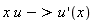 x u->u'(x)