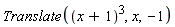 Translate((x+1)^3, x, -1)