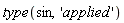 type(sin, 'applied')