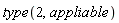 type(2, appliable)
