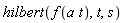 hilbert(f(a*t), t, s)