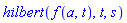hilbert(f(a, t), t, s)