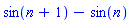 sin(n+1)-sin(n)