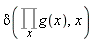 delta(Product(g(x), x), x)