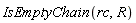 IsEmptyChain(rc, R)