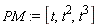 PM := [t, t^2, t^3]