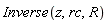 Inverse(z, rc, R)